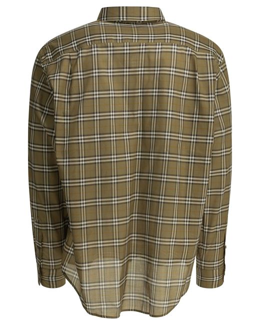 Burberry Green Radmar Check Casual Shirt for men