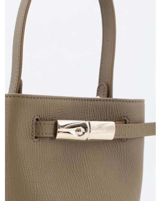 Longchamp Natural Le Smart Leather Bucket Bag