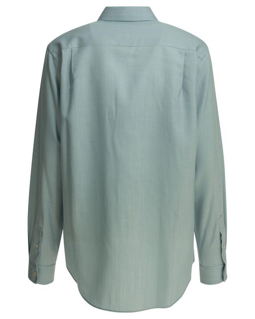 Auralee Green Wool Overshirt Jacket Light