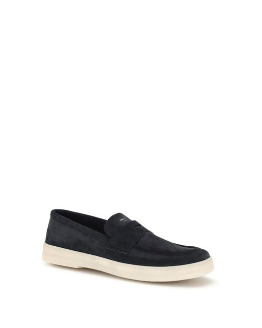 Prada White Suede Loafers for men