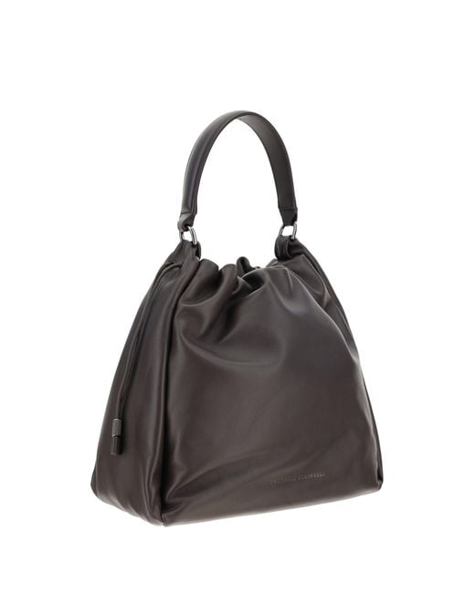 Brunello Cucinelli Black Shoulder Bags