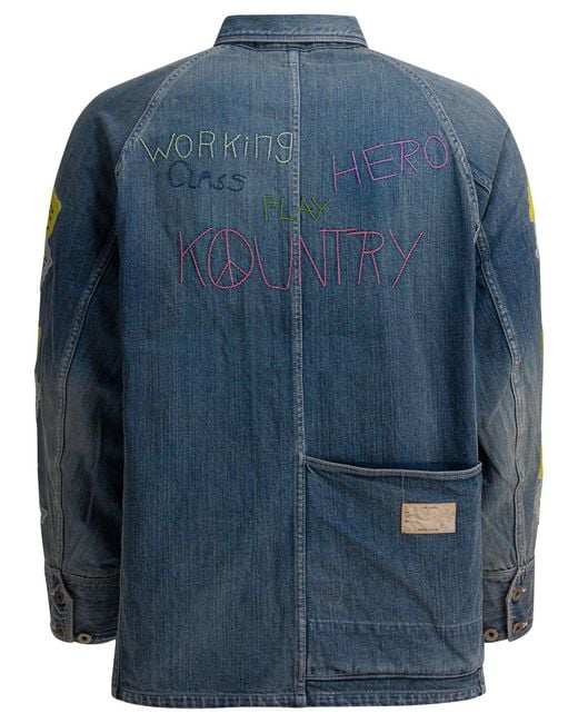 Kapital Blue "Peckish Amifo Sleeve Model" Jacket for men