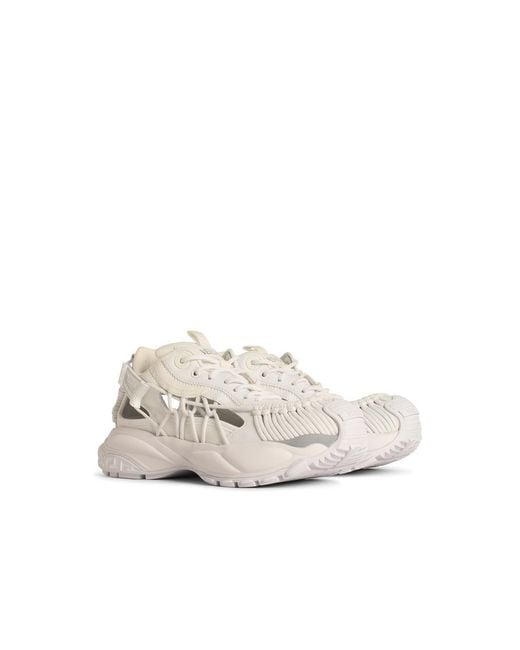 Versace White 'Mercury' Leather Blend Sneakers for men