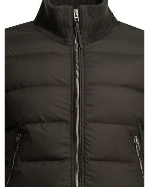Tom Ford Black Nylon Wool Down Jacket for men