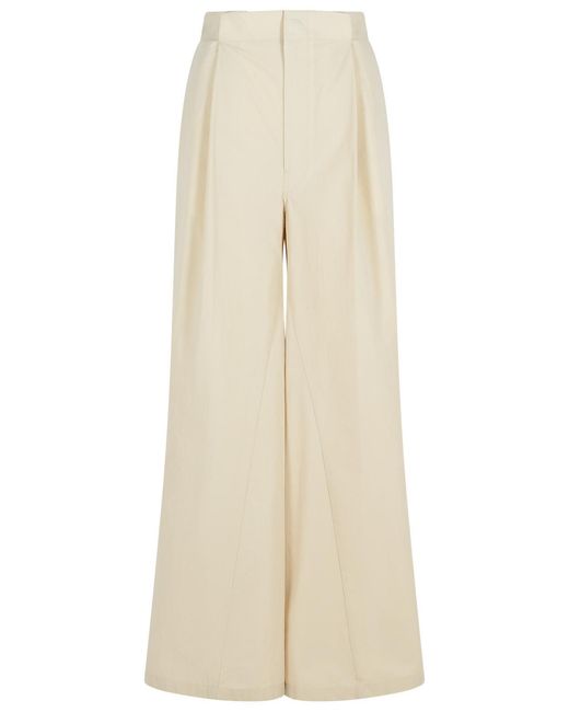 Maison Margiela Natural Over Ivory Cotton Blend Pants