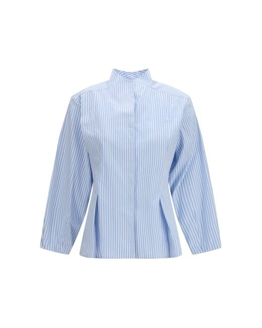 Crida Milano Blue Cotton Shirt Lavanda