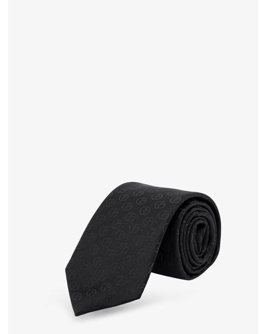 Giorgio Armani Black Silk Tie for men