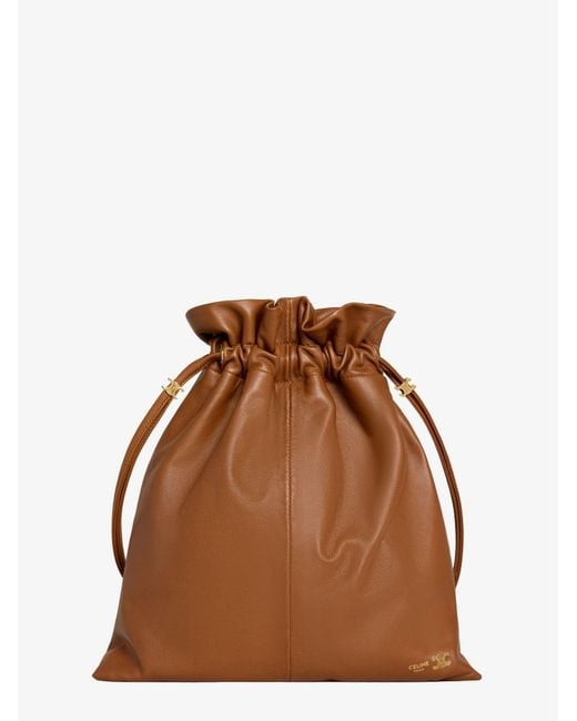 Céline Brown Crystal Leather Crossbody Bag
