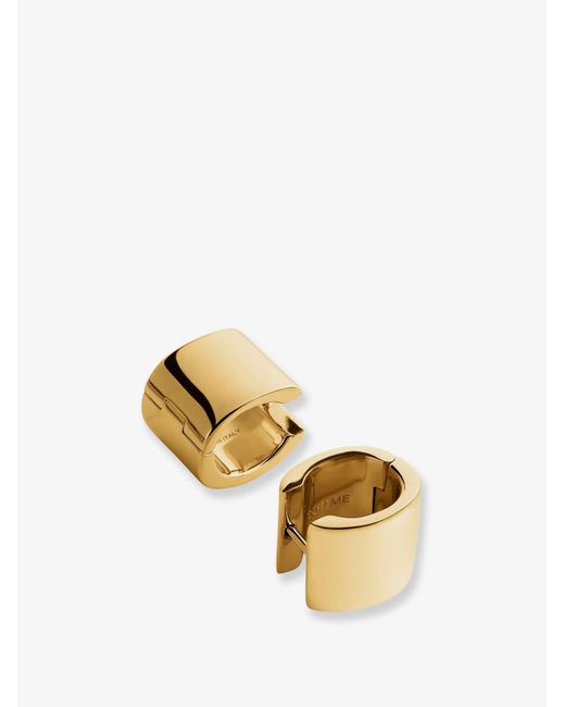 Totême  Metallic Brass Huggie Earrings
