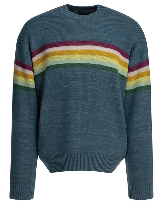 Kapital Blue Peckish Crewneck Sweater for men