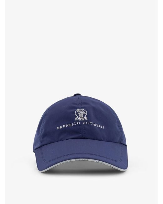 Brunello Cucinelli Blue Baseball Hat With Logo for men