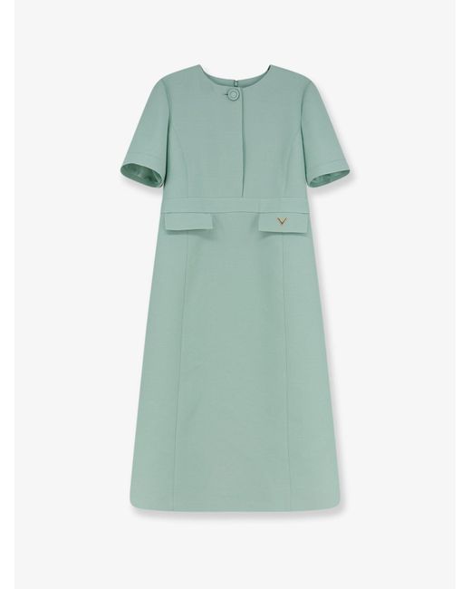 Valentino Green Dress Crepe Couture