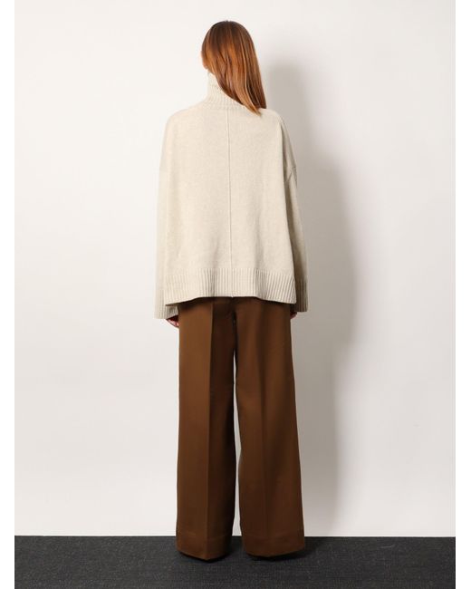Soeur White William Merino Wool Turtleneck Sweater