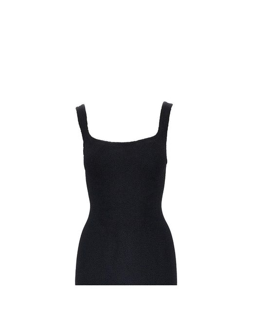 Hunza G Black Tank Mini Dress