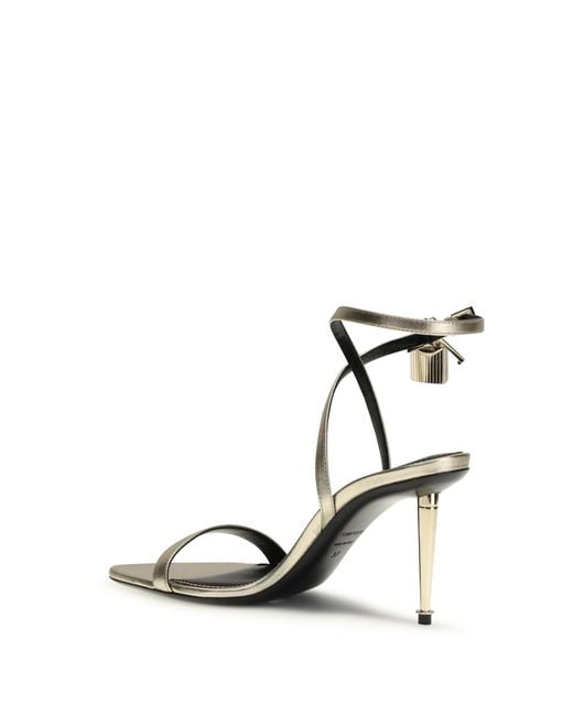 Tom Ford Metallic Padlock Sandals