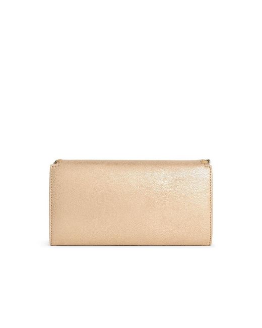 Stella McCartney Natural 'Falabella Continental' 'Shaggy Deer' Wallet