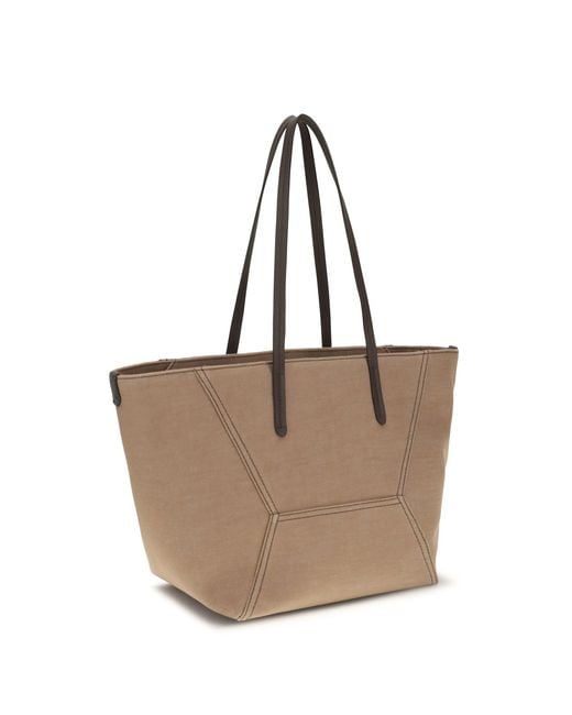 Brunello Cucinelli Natural Canvas Shoulder Bag