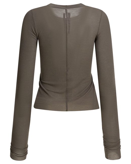 Rick Owens Gray Silk-Blend Crew-Neck T-Shirt
