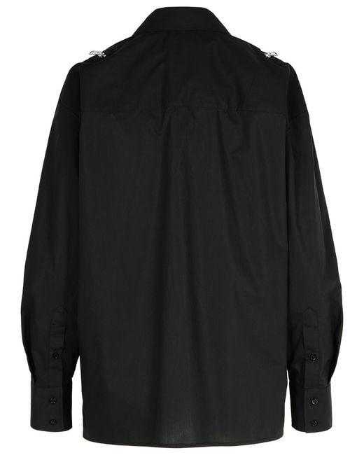 MSGM Black Cotton Shirt for men