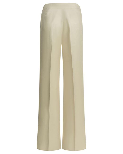 Max Mara Natural Tailored Linen Pants