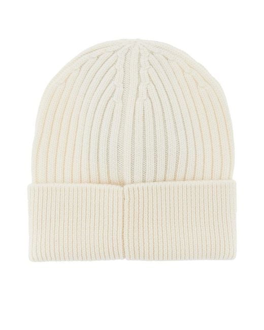 Moncler Natural Wool Beanie Hat for men