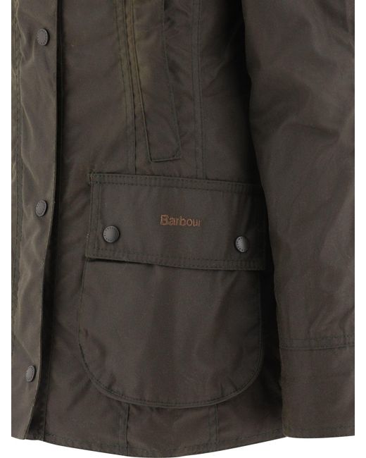 Barbour Gray "Beadnell" Waxed Jacket