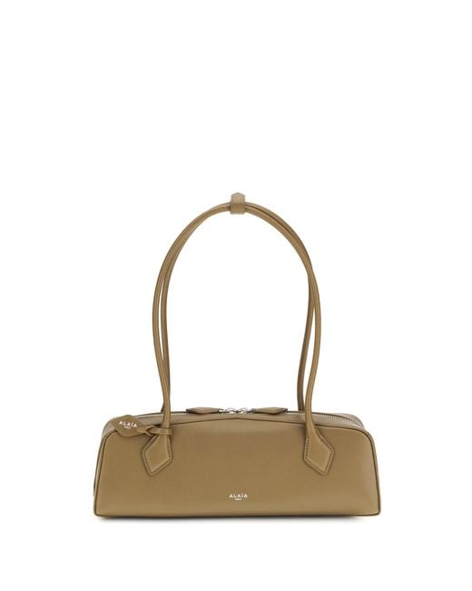 Women's Metallic Alaïa Le Teckel Shoulder Bag