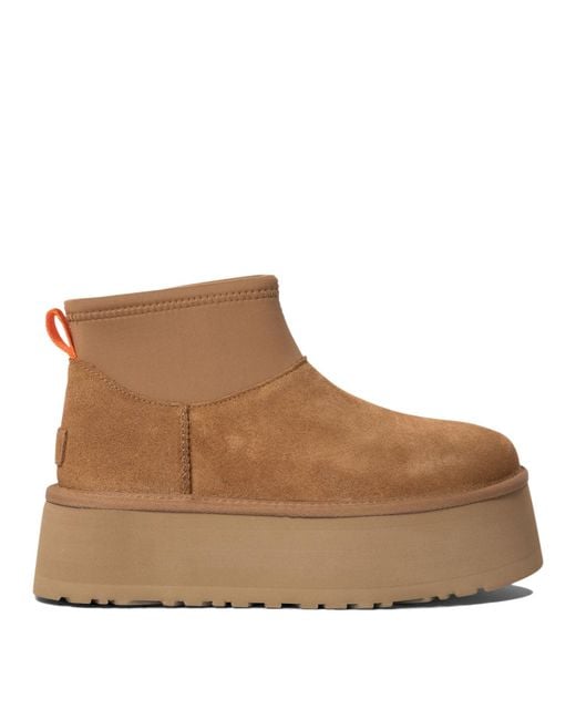 Ugg Brown "Classic Mini Dipper" Ankle Boots