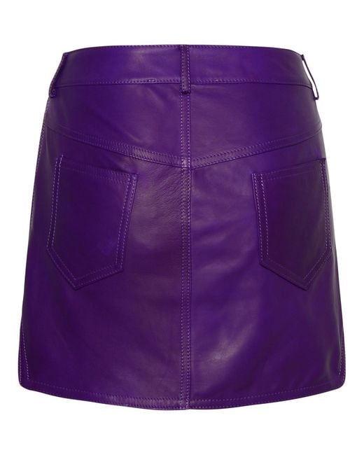 Salvatore Santoro Purple Lear Miniskirt