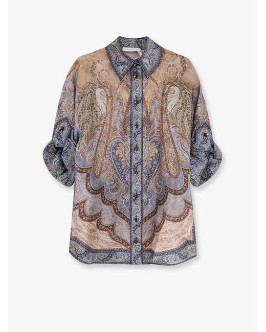 Women's Grey Wanderlust Silk Shirt