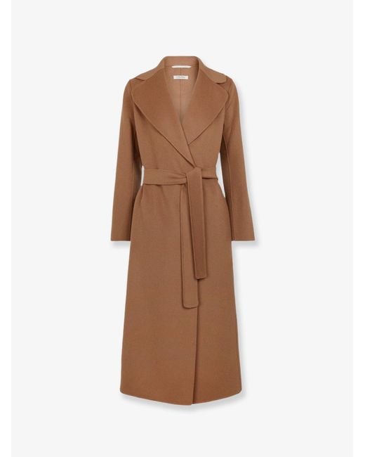 Max Mara Brown Poldo Virgin Wool Coat