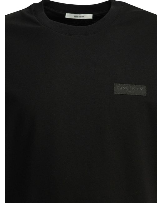 Givenchy Black Crew-Neck T-Shirt With Logo for men