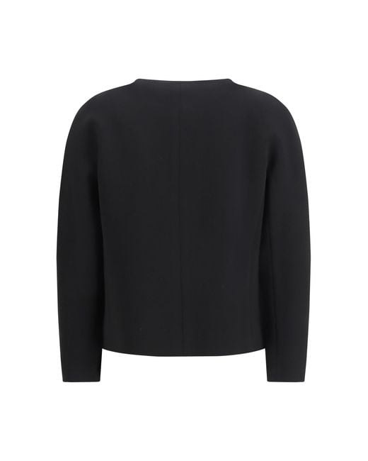 Max Mara Black Boxy Cady Jacket