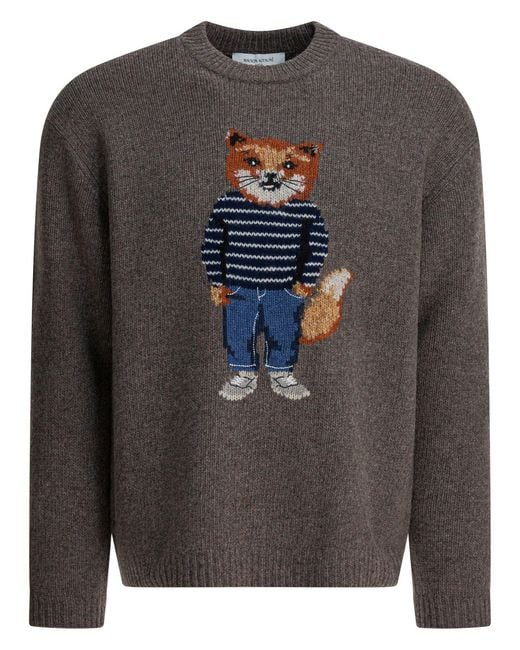 Maison Kitsuné Gray Knitwear for men