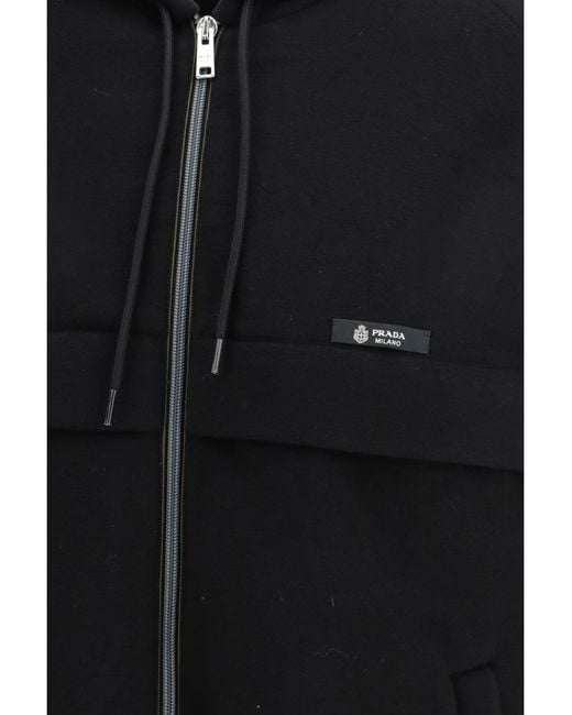 Prada Black Technical Hooded Blouson for men