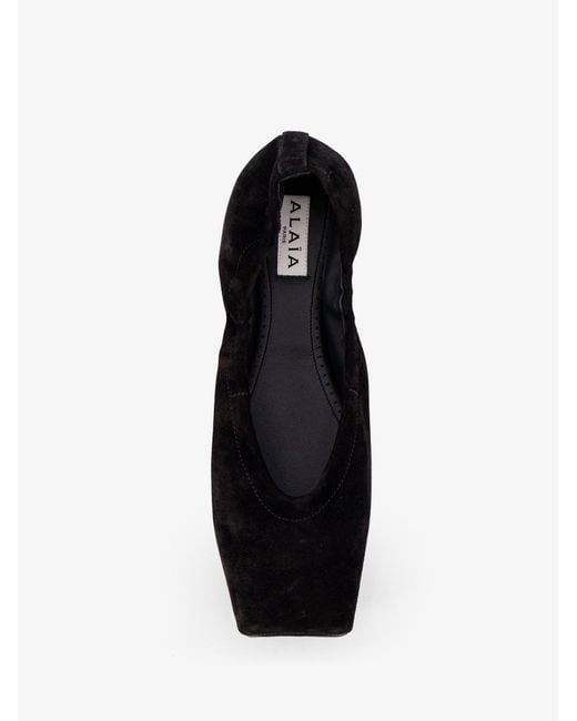 Alaïa White Ballet Flats Suede Ballerinas