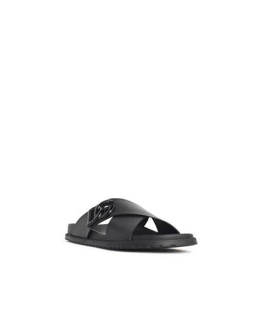 Dolce & Gabbana White Leather Slippers for men