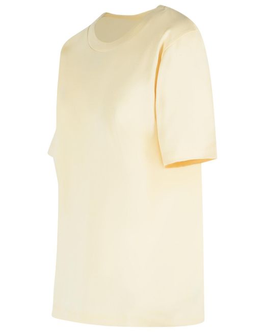 Khaite Natural 'Allen' Silk T Shirt