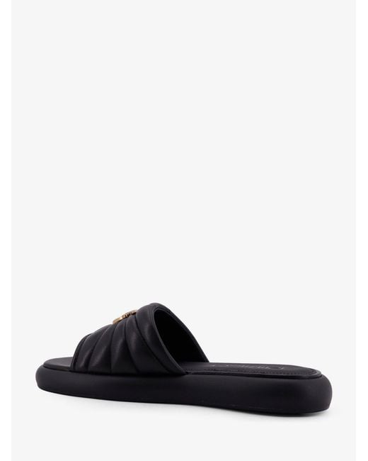 Pinko Black Fiona Low Leather Sandals