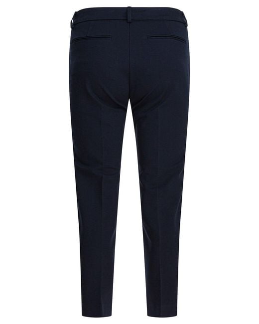 Semler Blue Viscose Pants Trousers