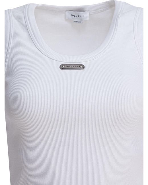 McQueen White Cut & Sew Top