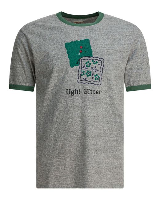 Kapital Gray "Bitter Peckish Bowy" T-Shirt for men
