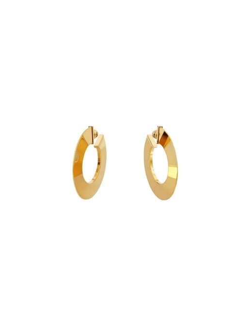 Alaïa Metallic "Blade" Rounded Earrings