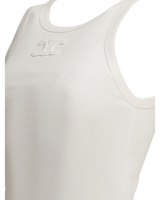 Céline White Cotton Top