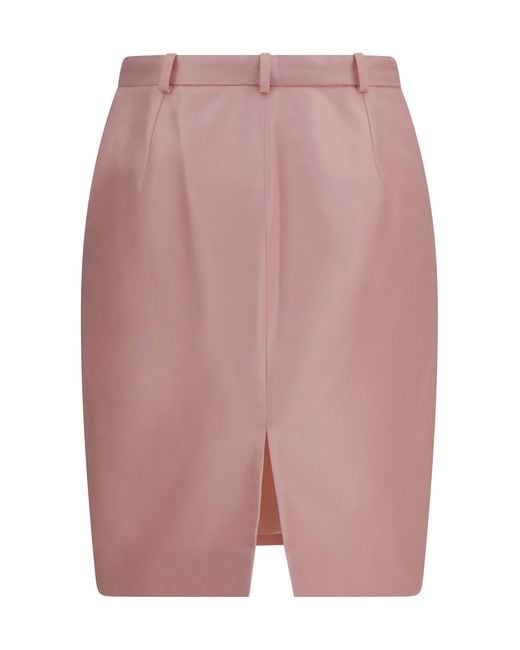 Gucci Pink Silk Faille Skirt
