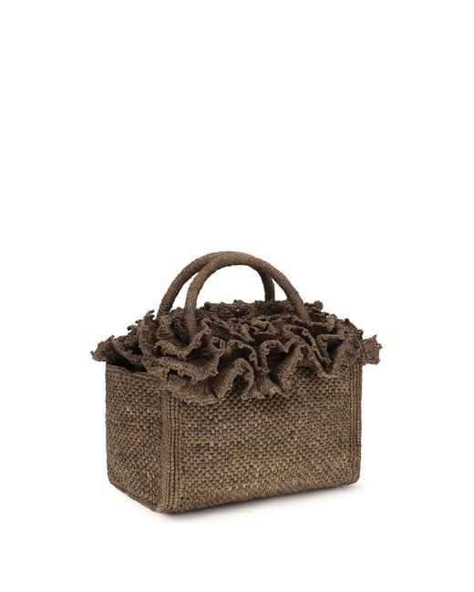 IBELIV Brown Handbag Laguna Raffia