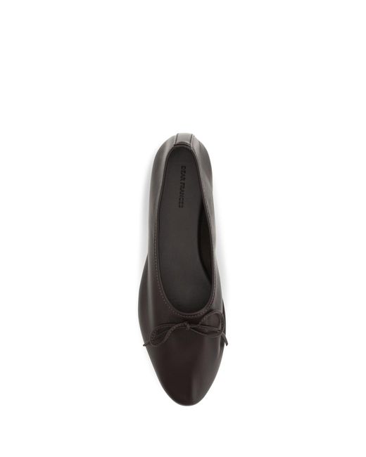 Dear Frances White Gala Ballerinas Espresso