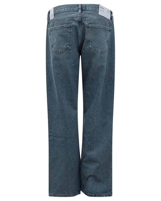 Agolde Blue Wide Leg Jeans