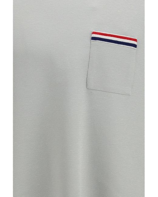 Thom Browne Gray Short-Sleeve Cotton-Linen T-Shirt for men