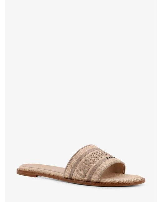 Dior Natural Dway Iviera Flat Sandals